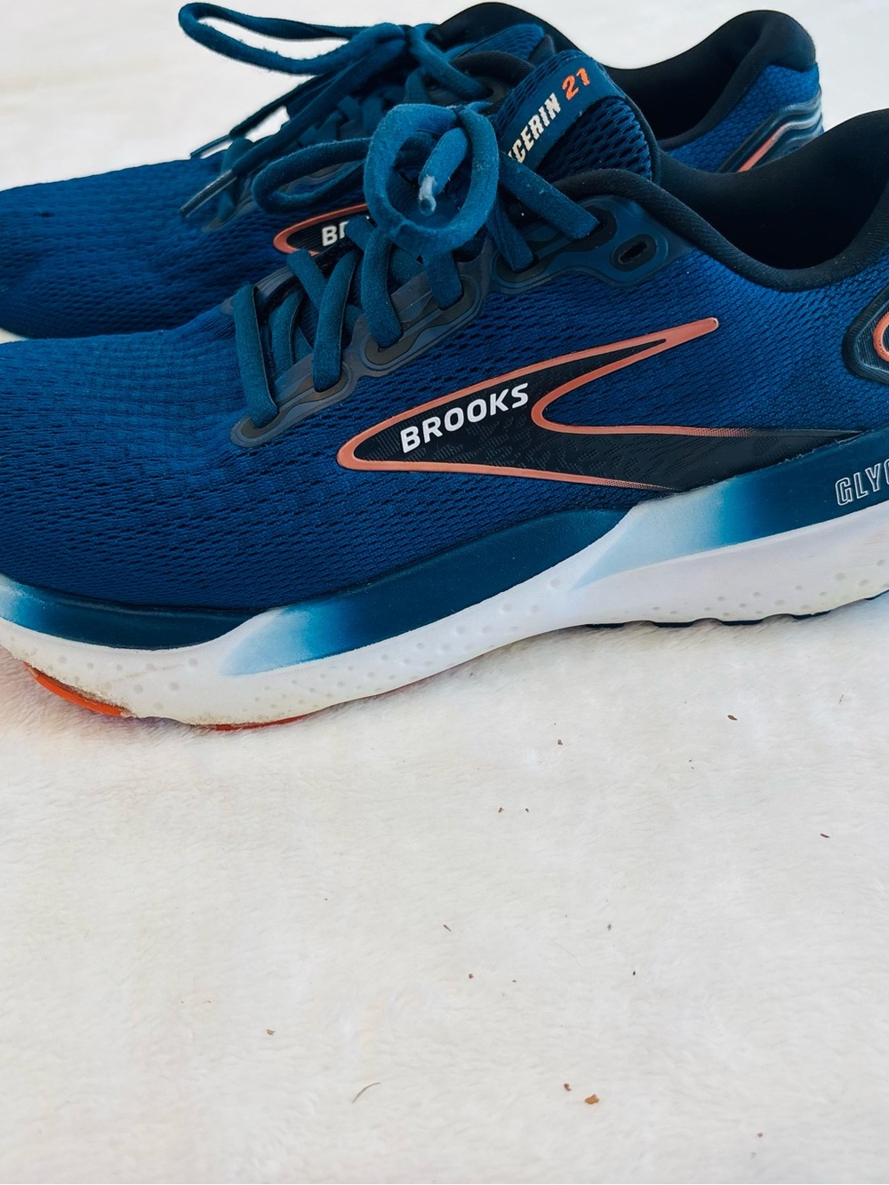 Brooks Glycerin 21 Women’s Shoes - Navy with Orange Trim size 8 - Picture 3 of 12